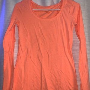 Neon Orange Long Sleeve Top